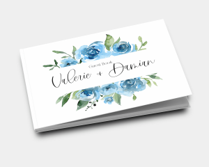 Blue Romance - Wedding Guest Book