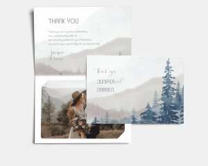 Painted Mountains - Thank You Card with Insert