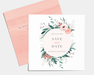 Wild Wreath - Save the Date Card (square)