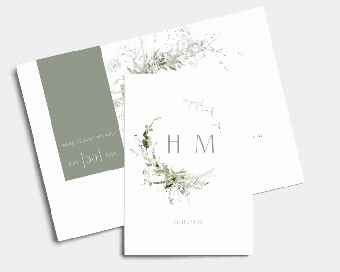 Lyra - Wedding Invitation - Folded Card (portrait)