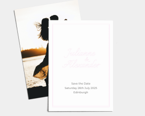 Kalligraphie - Save the Date Card (portrait)