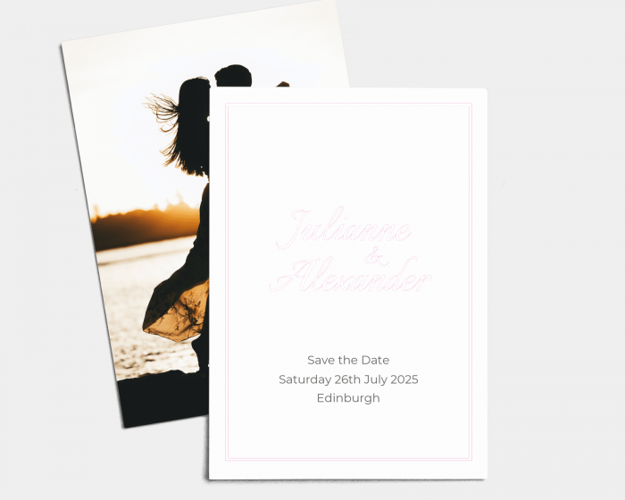 Kalligraphie - Save the Date Card (portrait)
