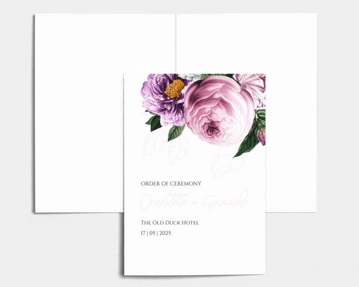 Fleur - Order of Service Booklet Cover