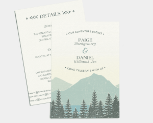Vintage Mountain - Wedding Information Card
