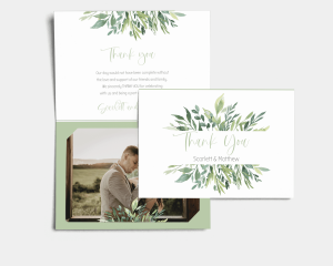 Leaves - Thank You Card with Insert