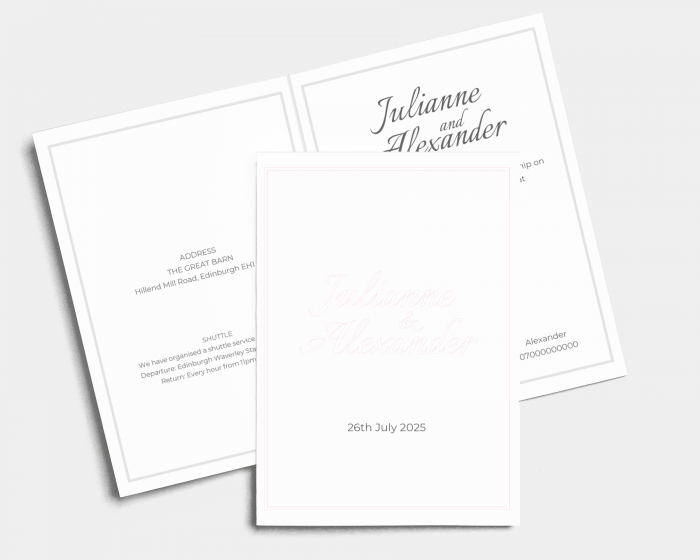 Kalligraphie - Wedding Invitation - Folded Card (portrait)