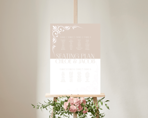 Beauty - Seating Plan Poster 50x70 cm (portrait)