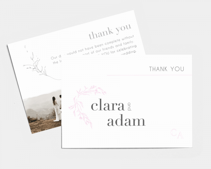 Elegante - Wedding Thank You Card