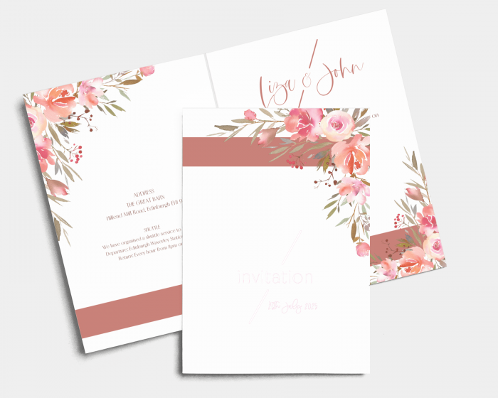 Roma - Wedding Invitation - Folded Card (portrait)