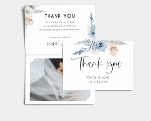 Bloomy Boho - Thank You Card with Insert