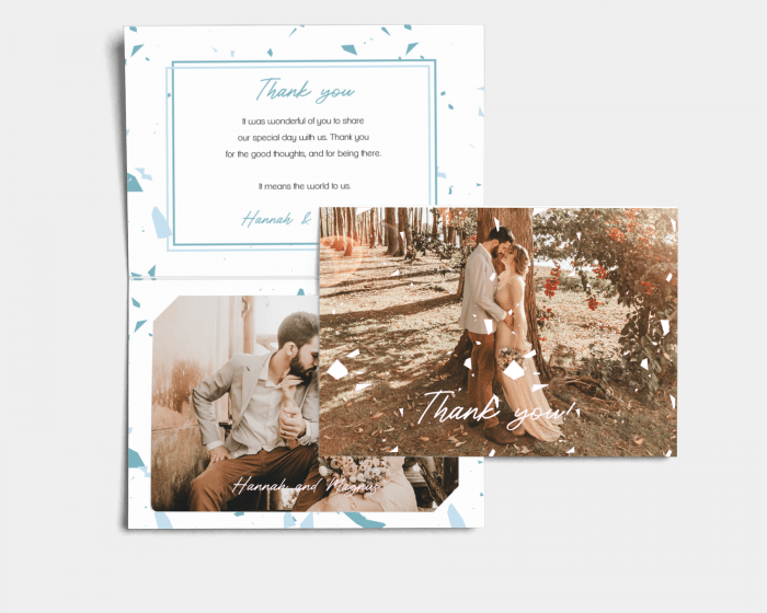 Beautiful Confetti - Thank You Card with Insert