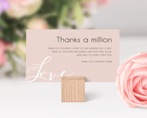 Just - Small Wedding Thank You Card