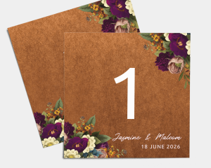 Rustic Love - Table numbers set Nr. 1 - 10 (square)
