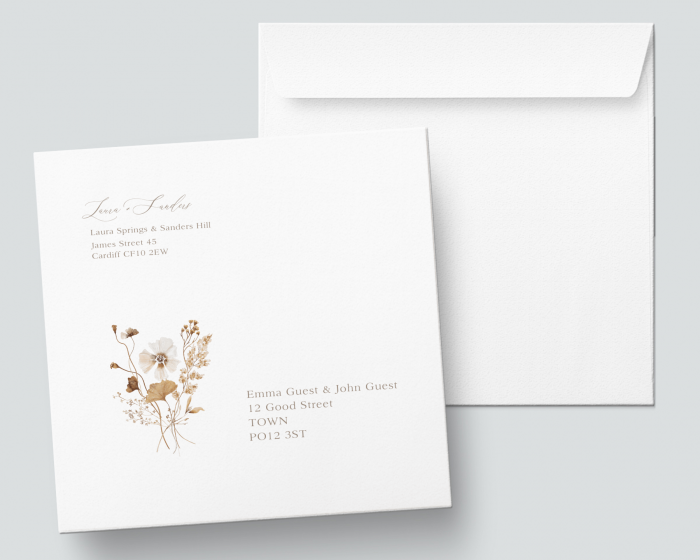 Autumn Wildflowers - Square Envelope