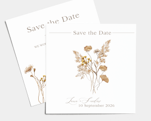 Autumn Wildflowers - Save the Date Card (square)