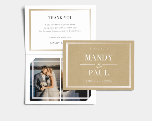 Monaco - Thank You Card with Insert