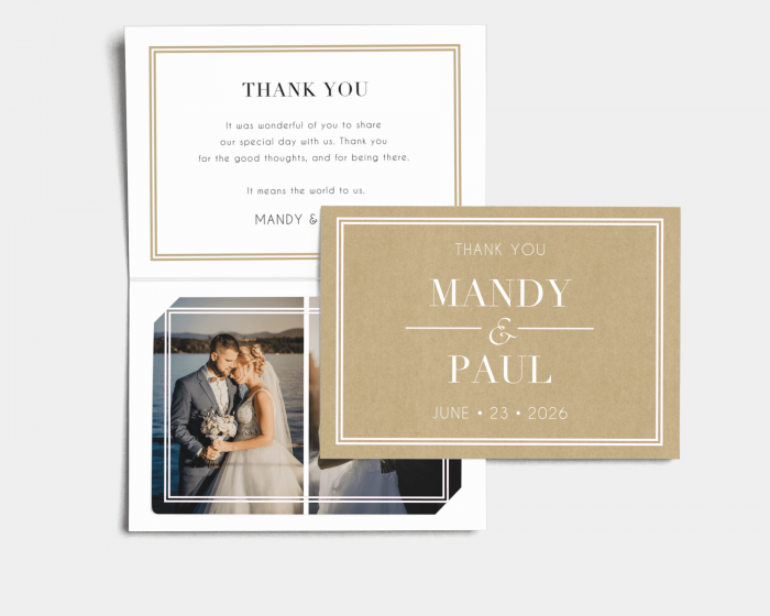 Monaco - Thank You Card with Insert