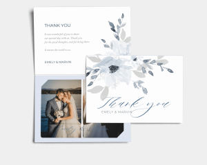 Shades of Blue - Thank You Card with Insert