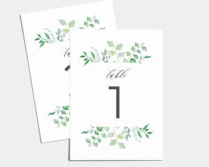 Leafy Ampersand - Table Numbers set 1 - 10