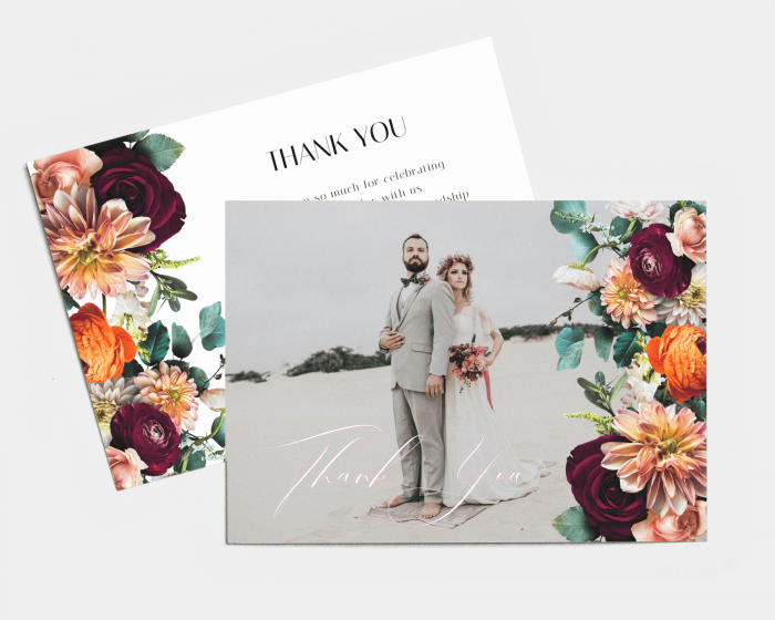 Florals - Wedding Thank You Card