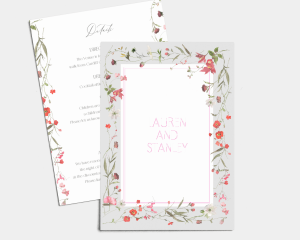Sweet Meadow - Wedding Information Card