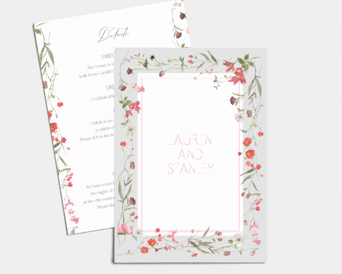 Sweet Meadow - Wedding Information Card