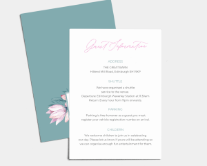 Blumengold - Wedding Information Card