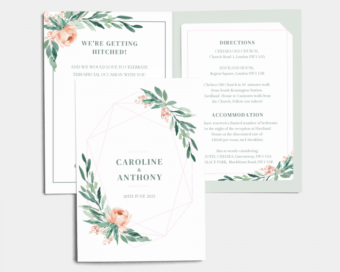 Gilded Botanical - Wedding Invitation with Insert