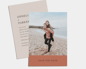 Natural Palette - Save the Date Card (portrait)