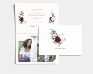 Floral Hoop - Thank You Card with Insert