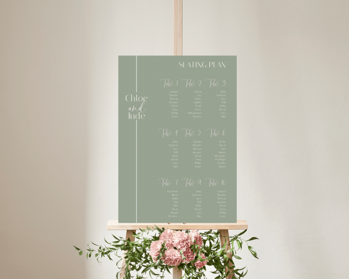 Linea - Seating Plan Poster 50x70 cm (portrait)