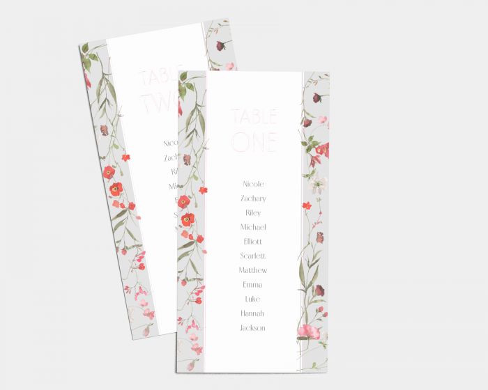 Sweet Meadow - Seating Cards 1 - 10