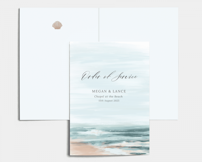 Painted Beach - Order of Service Booklet Cover