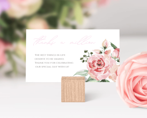 Summer Blossom - Small Wedding Thank You Card