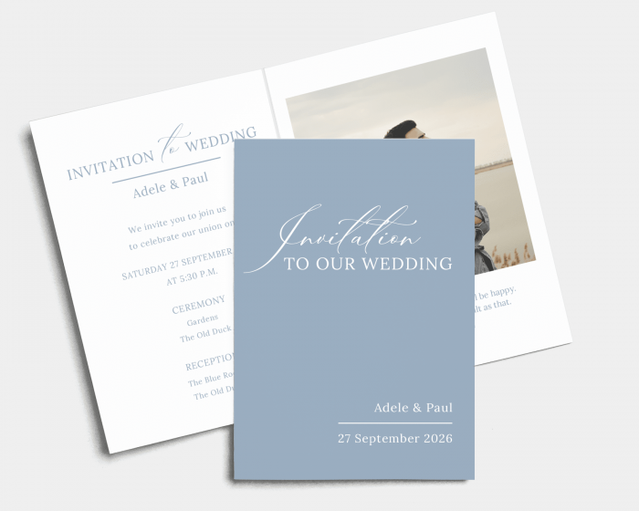 Love Song - Wedding Invitation - Folded Card (portrait)