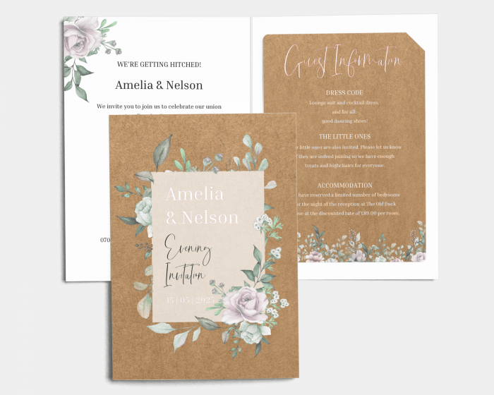 Claire - Wedding Invitation with Insert