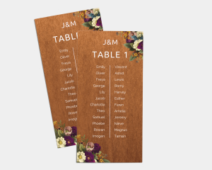 Rustic Love - Seating Cards 1 - 10