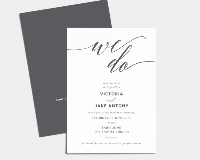 We do - Wedding Invitation (portrait)