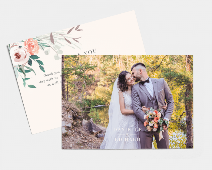 Wild Wreath - Wedding Thank You Card