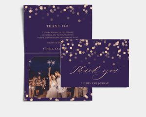 Elegant Glow - Thank You Card with Insert
