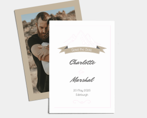 Love Mountains - Save the Date Card (portrait)