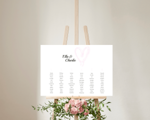 Painted Heart - Seating Plan Poster 70x50 cm (landscape)