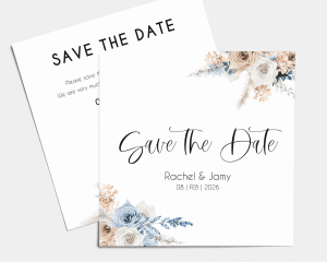 Bloomy Boho - Save the Date Card (square)