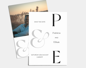 Letters - Save the Date Card (portrait)