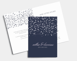 Starry Sky - Wedding Invitation - Folded Card (portrait)