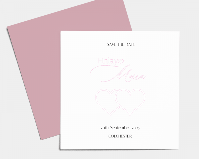 Hearts - Save the Date Card (square)