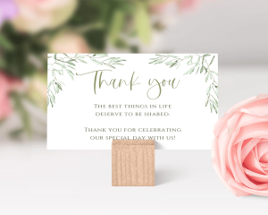 Olive - Small Wedding Thank You Card