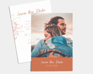 Peonys - Save the Date Card (portrait)