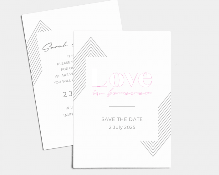 Forever - Save the Date Card (portrait)