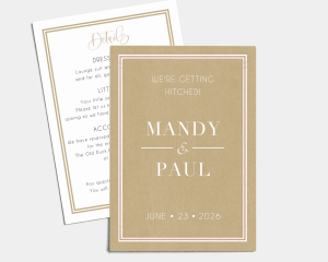 Monaco - Wedding Information Card